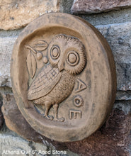 Load image into Gallery viewer, Roman Greek Athena Owl 6" Sculpture statue wall plaque
