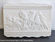 Load image into Gallery viewer, Roman Greek Chariot goddess Hera Homer Ilias sculptural Wall frieze plaque relief www.Neo-Mfg.com 8 7/8"