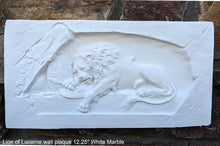 Load image into Gallery viewer, Lion of Lucerne wall plaque relief Sculpture Statue 12.25" www.Neo-Mfg.com home decor