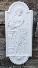 Load image into Gallery viewer, Roman Greek Carved nymph Fountain of Innocents Danaides of Argos Water Figure Sculptural Wall frieze plaque relief www.Neo-Mfg.com 15.125"