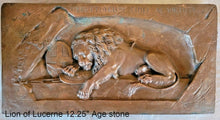 Load image into Gallery viewer, Lion of Lucerne wall plaque relief Sculpture Statue 12.25" www.Neo-Mfg.com home decor