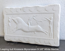 Load image into Gallery viewer, Roman Greek Leaping bull Knossos Mycenaean sculptural Wall frieze plaque relief www.Neo-Mfg.com 9 3/8"