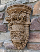 Load image into Gallery viewer, Gargoyle SHS fort perch wall Shelf corbel Grotesque goblin sculpture www.NEO-MFG.com 12.75"
