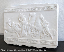 Load image into Gallery viewer, Roman Greek Chariot goddess Hera Homer Ilias sculptural Wall frieze plaque relief www.Neo-Mfg.com 8 7/8"