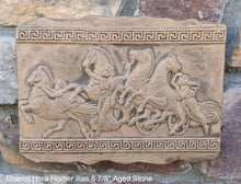 Load image into Gallery viewer, Roman Greek Chariot goddess Hera Homer Ilias sculptural Wall frieze plaque relief www.Neo-Mfg.com 8 7/8"