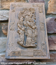 Load image into Gallery viewer, Aztec Mayan Yaxchilán Lintel Sculpture 13 3/8" www.Neo-Mfg.com Plaque relief carving