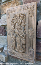 Load image into Gallery viewer, Aztec Mayan Yaxchilán Lintel Sculpture 13 3/8" www.Neo-Mfg.com Plaque relief carving