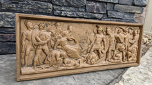 Load image into Gallery viewer, Greek Roman Sarcophagus Battle Scene Sculpture museum reproduction art 26" www.Neo-Mfg.com home decor relief