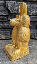 Load image into Gallery viewer, Egyptian Thoth Baboon seated w/ Lunar Disc Sculpture Statue 7.5" www.Neo-Mfg.com Museum Replica