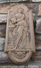 Load image into Gallery viewer, Roman Greek Carved nymph Fountain of Innocents Danaides of Argos Water Figure Sculptural Wall frieze plaque relief www.Neo-Mfg.com 15.125"