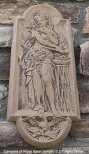Load image into Gallery viewer, Roman Greek Carved nymph Fountain of Innocents Danaides of Argos Water Figure Sculptural Wall frieze plaque relief www.Neo-Mfg.com 15.125"