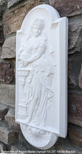 Load image into Gallery viewer, Roman Greek Carved nymph Fountain of Innocents Danaides of Argos Water Figure Sculptural Wall frieze plaque relief www.Neo-Mfg.com 15.125"