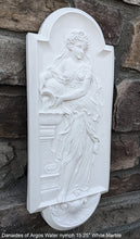 Load image into Gallery viewer, Roman Greek Carved nymph Fountain of Innocents Danaides of Argos Water Figure Sculptural Wall frieze plaque relief www.Neo-Mfg.com 15.125"