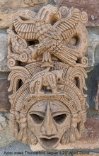 Load image into Gallery viewer, Aztec Maya Artifact mask Thunderbird Jaguar Sculpture Statue 9.25" Tall www.Neo-Mfg.com