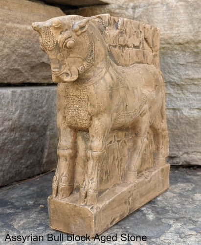Historical Assyrian Persian bull Guardian of Persepolis relief sculpture ancient replica Sculpture www.Neo-Mfg.com