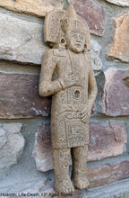 Load image into Gallery viewer, History MAYAN AZTEC Huastec Life-Death Sculptural wall relief plaque 13" www.Neo-Mfg.com