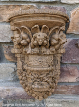 Load image into Gallery viewer, Gargoyle SHS fort perch wall Shelf corbel Grotesque goblin sculpture www.NEO-MFG.com 12.75"