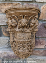 Load image into Gallery viewer, Gargoyle SHS fort perch wall Shelf corbel Grotesque goblin sculpture www.NEO-MFG.com 12.75"