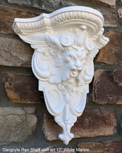 Load image into Gallery viewer, Gargoyle Satyr wall Shelf corbel Grotesque goblin sculpture www.NEO-MFG.com 12" winged greenman leaf face