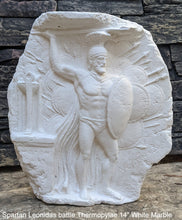 Load image into Gallery viewer, Roman Greek Spartan Leonidas battle of thermopylae Sculptural Wall frieze plaque Fragment relief www.Neo-Mfg.com 14"