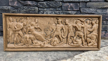 Load image into Gallery viewer, Greek Roman Sarcophagus Battle Scene Sculpture museum reproduction art 26" www.Neo-Mfg.com home decor relief