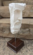 Load image into Gallery viewer, Roman Greek emperor Lucius Verus Fragment 3D Portrait Face Wall Plaque Sculpture 17" www.Neo-Mfg.com Museum reproduction Marcus Aurelius