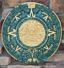 Load image into Gallery viewer, History MAYAN AZTEC CALENDAR Sculptural wall relief plaque 17" www.Neo-Mfg.com