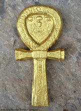 Load image into Gallery viewer, History Egyptian Ankh King Tut tomb Artifact Sculpture Statue 7" Tall www.Neo-Mfg.com wall plaque museum replica