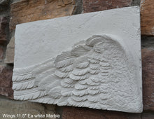 Load image into Gallery viewer, Angel Wings 2pc wall sculpture statue plaque www.Neo-Mfg.com Memorial 11.5" each - Sold as Pair