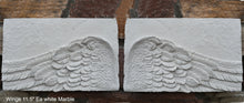 Load image into Gallery viewer, Angel Wings 2pc wall sculpture statue plaque www.Neo-Mfg.com Memorial 11.5" each - Sold as Pair