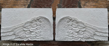 Load image into Gallery viewer, Angel Wings 2pc wall sculpture statue plaque www.Neo-Mfg.com Memorial 11.5" each - Sold as Pair