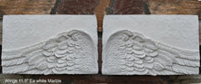 Load image into Gallery viewer, Angel Wings 2pc wall sculpture statue plaque www.Neo-Mfg.com Memorial 11.5" each - Sold as Pair