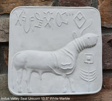 Load image into Gallery viewer, Indus Valley Cow metal plate tin sculpture wall plaque Mohenjo-Daro seal Pashupati www.NEO-MFG.com 10.5"