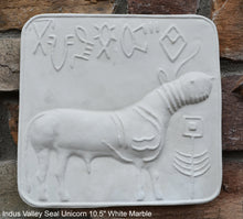 Load image into Gallery viewer, Indus Valley Cow metal plate tin sculpture wall plaque Mohenjo-Daro seal Pashupati www.NEO-MFG.com 10.5"