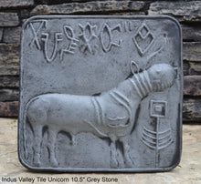 Load image into Gallery viewer, Indus Valley Cow metal plate tin sculpture wall plaque Mohenjo-Daro seal Pashupati www.NEO-MFG.com 10.5"
