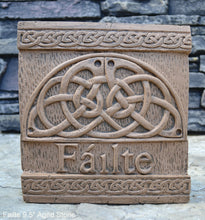 Load image into Gallery viewer, FAILTE Irish WELCOME Ireland Gaelic Celtic Stone Sign Plaque www.Neo-M.com 9.5"
