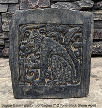 Load image into Gallery viewer, Aztec Mayan Jaguar Balam Cat sculpture Wall plaque carving 7" www.Neo-Mfg.com b15