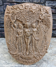 Load image into Gallery viewer, Wiccan Triple Goddess Maiden Mother Crone Wall Plaque Sculpture Pagan 14.5" www.Neo-Mfg.com mythical