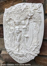 Load image into Gallery viewer, Wiccan Triple Goddess Maiden Mother Crone Wall Plaque Sculpture Pagan 14.5" www.Neo-Mfg.com mythical