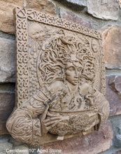 Load image into Gallery viewer, Wiccan Cerridwen Goddess Maiden Wall Plaque Sculpture Pagan 10" www.Neo-Mfg.com mythical