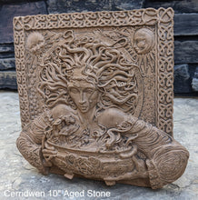 Load image into Gallery viewer, Wiccan Cerridwen Goddess Maiden Wall Plaque Sculpture Pagan 10" www.Neo-Mfg.com mythical