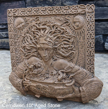 Load image into Gallery viewer, Wiccan Cerridwen Goddess Maiden Wall Plaque Sculpture Pagan 10" www.Neo-Mfg.com mythical
