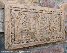 Load image into Gallery viewer, History Aztec Mayan Palace tomb carving wall plaque art 12.5" www.Neo-Mfg.com a3