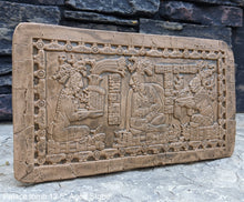 Load image into Gallery viewer, History Aztec Mayan Palace tomb carving wall plaque art 12.5" www.Neo-Mfg.com a3