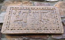 Load image into Gallery viewer, History Aztec Mayan Palace tomb carving wall plaque art 12.5" www.Neo-Mfg.com a3