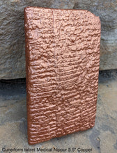 Load image into Gallery viewer, Sumerian Cuneiform tablet Medical Nippur Sculptural relief plaque www.Neo-Mfg.com 5.5" Museum reproduction