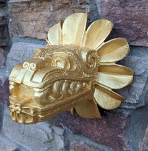 Load image into Gallery viewer, History Feathered Serpent Head of Quetzalcoaltl Aztec Maya Artifact Carved Sculpture Statue 7&quot; www.Neo-Mfg.com
