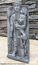 Load image into Gallery viewer, Assyrian Gilgamesh Hero Overpowering a Lion Artifact Carved Sculpture Statue Sculpture Statue 14.5" www.Neo-Mfg.com Museum Replica L19