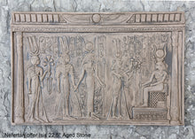 Load image into Gallery viewer, Egyptian Nefertari offer Isis Sculptural wall plaque reproduction www.NEO-MFG.com 22.5"