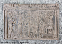 Load image into Gallery viewer, Egyptian Nefertari offer Isis Sculptural wall plaque reproduction www.NEO-MFG.com 22.5"